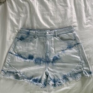 American Eagle Blue Tie-Dye Jean Shorts